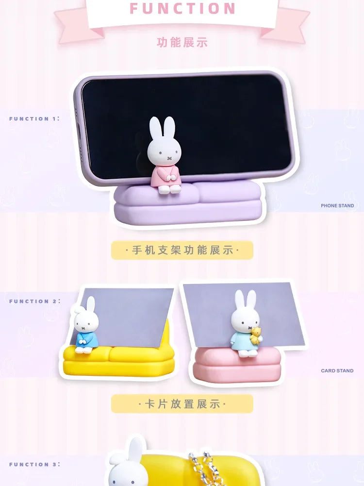 Kawaii Miffy Sofa Phone Stand – Cute Desk Decoration & Gift!